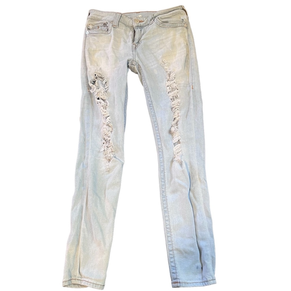 True religion Jennie cut ripped jeans